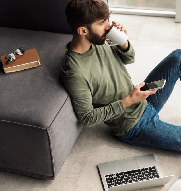 woman next to closed foldaway sauna