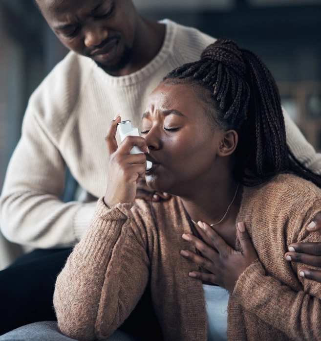 woman next to closed foldaway sauna
