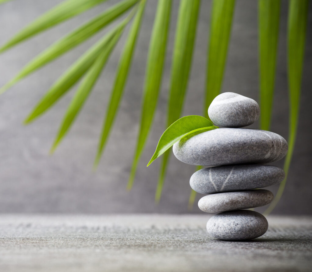 spa stones stacked together